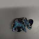 Blue Bling Elephant Badge Reel, Retractable Badge Holder with Belt Clip, ID/Name Badge Clip for Women Nurse