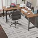 chakme Office Chair Mat for Hardwood Floor, 60"x45" Easy Glide Computer Desk Mat Protector for Rolling Chair Under Desk Rug Nonslip Backing, Machine Wash, (Plaid)
