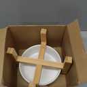 Ceramic Elevated Raised Cat Bowl with Wood Stand No Spill Pet Food Water Feeder Cats Small Dogs