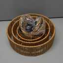 Plug-in Pendant Light Bohemian-Style Rattan Adjustable Dimmer Bamboo Wicker Lampshade Ceiling Fixture Plug-in Power Cord, Suitable for Living Rooms, bedrooms, and Kitchens