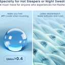 Cooling Blanket for Hot Sleepers, Cool Throw, Queen Size, Blue | Summer Lightweight Breathable Throw for Night Sweats, Q-Max>0.45 Cool Fiber for Double Bed Sofa Travel Adult Women Menopause