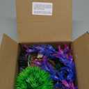 Ameliade Aquarium Artificial Plastic Plants Decorations and Rock Cave Decor Set Goldfish Betta Fish Tank Accessories Small Large Fish Bowl Ornaments