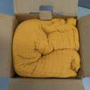 EMME Cotton Throw Blanket - 100% Muslin Soft, Breathable Gauze - All Season, Pre-Washed - Mustard Yellow, 50"x70"