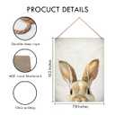 Funny Easter Bunny Wall Decor Easter Rabbit Hanging Wooden Signs for Home Decorations