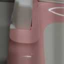 BabyBond Baby Bath Seat with Sitting & Lying 2 Modes, 3-Speed Adjustment, Powerful Suction Cups, Infant Bathtub Chair with Soft and Comfortable Towel, Folding and Hanging (Pink)