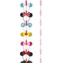Nuolich 2Pcs Mouse Ears Headband Holder Polka Dot Hanging Wall Display Decor Vertical Headpiece Organizer Hair Bow Accessories Hanger Holder White
