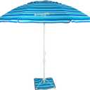 Tommy Bahama ANCHORX Adjustable Beach Umbrella Base System with Sand Anchor and Carrying Bag, SPF 50+ Protection Portable Outdoor Market Umbrella