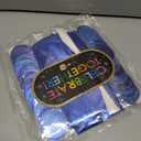 Decor365 Blue Fringe Curtains Blue Party Decorations Blue Circle Garlands Streamers Banner Backdrp for Wedding Graduation Bridal Shower Bachelorette Ramadan Birthday Party Supplies