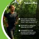 NaturesPlus Source of Life GOLD Multivitamin - 90 Tablets - With Vitamins D3, B12 & K2 - Blood, Bone & Immune Support - Vegetarian & Gluten Free - 30 Servings Best By: 03/2029
