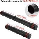 DEWEL 2 Pcs Black Document/Poster/Art Storage Tube, Adjustable Strap Waterproof and Light-Resistance Telescoping Carrying Case for Drawing, Drafting, Map Scroll, Document and Blueprint