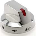 AMI PARTS DG64-00473A Range Burner Dial Knob Range Oven Knob Compatible with Samsung Gas Range NX58F5700WS NX58K7850SS NX58H5600SS NX58J7750SS NX58M6850SS NX58H5650WS (Silver)