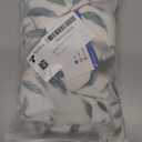 VOGOL Tie-up Valance for Kitchen Windows Tie Up Curtains for Windows Blue Leaf Print Adjustable Balloon Shades Rod Pocket Curtain Panels Valances for Cafe, 52x18, One Piece