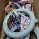 JOYSTAR Unicorn 16 Inch Kids Bike for 4-6 Years Old Princess Girls Bike with Doll Bike Seat Training Wheels Basket Streamer Children Bicycle Purple