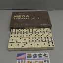 Mega Large 3" Dominoes Set for Adults and Kids  Dominoes Double 6 Classic Board Games  Double Six Domino Set with 28 Tiles and Gift Case, Juegos de Mesa (MEGA)