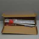 TONIAL Curtain Rods 32 to 115 Inch(2.6 to 9.6 ft), Telescoping Splicing 3/4 Single Rods for Windows 20 to 53 Inch(5.5 to 10 ft) Christmas Decorative Drapery Rod with Translucent Diamond Finial, Silver