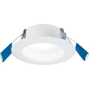 HALO RL 4-Inch Indoor/Outdoor Canless LED Recessed Lighting Downlight with Selectable Color Temperatures - RL4069FSD2W1EWHDM (600/900 Lumens)