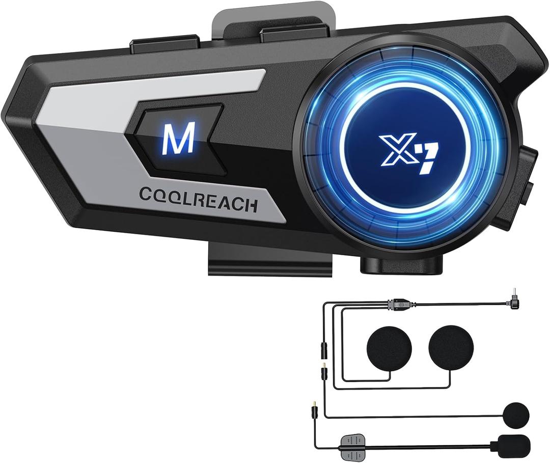 Motorcycle Helmet Bluetooth Headset,Sking Earphone,CVC Noise Cancellation Stereo Music Automatic answering,90 Hours Playing time High Sound Bluetooth Motorcycle Helmet Ultra-Thin