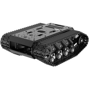 Robot Tracked Tank Car Chassis with Encoder DC Motor, Suspension Shock Absorption Chassis Car Full-Metal Robotic Moving Platform Track for Arduion RPi Microb Jetson Python DIY Smart Robot Maker