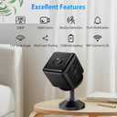 Hidden Camera,1080P HD WiFi Mini Nanny Cam with Night Vision & Motion Detection - Indoor/Outdoor Wireless Security Spy Cameras for Home, Car, Baby & Pet Monitoring-Upgraded X6d