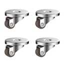 Appliance Sliders for Kitchen Appliances, 4 Pack Small Appliance Wheels, Self Adhesive Caster Wheels, Appliance Rollers, Mini Swivel Wheels for Countertop Easy Moving (Brown)