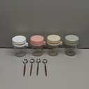 4 Pack Overnight Oats Containers with Lids and Spoons, 16 oz Glass Mason Jars with Airtight Lids, Overnight Oats Jars for Milk, Cereal, Fruit (Light Colors)