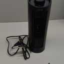 JRD 13" Tower Fan for Bedroom, 23ft/s Bladeless Desk Fan with 3 Speeds, 80 Degree Oscillating, Quiet Operation, Compact & Portable Table Fan for Bedroom Home Office Desktop (13 inch Knob, Black)