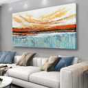 Belmrxne Abstract Canvas Wall Art Colorful art Canvas Painting Aesthetic Wall Decor Hanging Artwork for Living Room Bedroom Dining Room Office Home Decor 24x48 inch