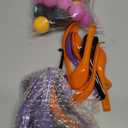 48 Pcs Halloween Spoon Game Set Pumpkin Face Egg and Spoon Race Funny Game for Halloween Party Favors Supplies Indoor Outdoor Activities(Purple,Bat)