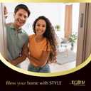 5 Pack Modern Aluminum Waterproof Mezuzah Case, Made in Israel, Fit up to 5" / 12cm Mezuzah Scroll, Easy Peel and Stick (Scroll Not Included)