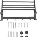 Floating Shelf for Bathroom Space Aluminum Foldable Wall Mounted Towel Rack Bathroom Hanging Shelf for Home Kitchen Grey