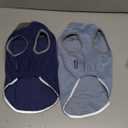 cyeollo 2 Pack Fleece Dog Sweater Pullover Dog Sweatshirt Reflective Lightweight Sweaters Pet Clothes for Small Dogs Boy Girl Pet Apparel, Blue & Mist Blue M