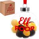 2 x Funny Christmas Ornament 2025  Silly ELF Poop Ornament for Christmas Tree, Hilarious Novelty Christmas Ornaments, Shatterproof White Elephant Gifts for Adults, Coworker Gag Gift Decor (Yellow & Brown)