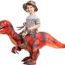 GOOSH Inflatable Dinosaur Costume for Kids Halloween Costumes Boys Girls Funny Blow up Costume for Halloween Party Cosplay (7-10Yrs)