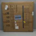 Cumbor 29.243" Baby Gate for Stairs, Wall-Mounted (Drill Required), Expandable No Bottom Bar Dog Gate, Auto Close Extra Wide Walk Thru, Pet & Toddler Proof Gate, Top & Bottom of Stairways (Brown)