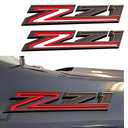1pack 2019-2026 OEM Z71 Emblems Side Left & Right Badges Compatible with Silverado Tahoe Suburban 84632695 (Gloss Black Red)