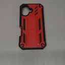 FNTCASE for iPhone 17 Phone Case: Military Grade Drop Proof Protection Mobile Cover with Kickstand | Matte Textured Rugged Shockproof TPU | Protective Sturdy Phone Case - 6.3 inch Red