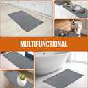 Stone Drying Mat for Kitchen Counter - Large Slats Dark Gray Foldable Diatomaceous Earth Dish Drying Mat | Foldable and Super Absorbent Dish Drying Stone Mat (12 Slats - XL)