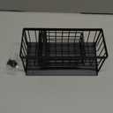 Cisily Kitchen Sink Caddy Organzier with High Brush Holder, Sponge Holder for Sink, 304 Rustproof Stainless, Kitchen Countertop Soap Dispenser Organizer, Kitchen Decor and Accessories (9.25, Black)