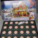 Advent Calendar 2025 Christmas House Mini Building Set with Light, 24 Days Countdown Snow Village Building Block Kit with Santa Claus Sleigh, Holiday Building Toy Gift for Adults Boys Girls 14+