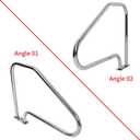 KUAFU Swimming Pool Handrail Stainless Steel Polishing Silver Ladder Step