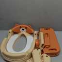 Potty Training Seat, Upgrade Toddler Toilet Seat for Kids Boys Girls, 2 in 1 Potty Training Toilet for Kids, Splash Guard Anti-Slip Pad Step StoolBrown