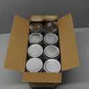 Novelinks 8 oz Clear Plastic Jars with Airtight Lids, 16 Pack Plastic Mason Jars with Lids 8oz, Refillable Storage Slime Containers & Small Spice Jar for Kitchen Organization (16 Pack,Silver)