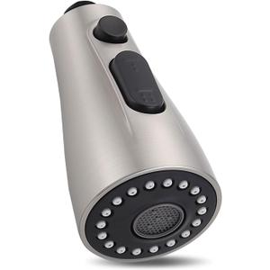 Kitchen Faucet Head Replacement Compatible with Moen 191004  Durable ABS & Silicone Nozzle for Easy Installation and Limescale Prevention (Brushed Nickel)