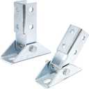 2 Pcs Adjustable Brace Fitting, Heavy Duty Strut Base for 1-5/8" Channel Structural Reinforcement and Stability, Thickened 3/16" (5mm )