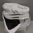 NICETOWN 100% Blackout Window Curtain Panels, Cold and Full Light Blocking Drapes with Black Liner for Nursery, 84 inches Drop Thermal Insulated Draperies (White, 2 Pieces, 52 Wide Each Panel)