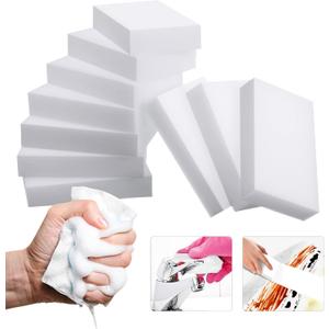 100Pack Magic Sponge Eraser | Extra Large Melamine Sponge Foam in Bulk | Multi-Functional Household Cleaning Sponge for Kitchen, Bathrooms, Sink, Walls, Vehicles, Shoes | No Scratch Cleaning Pads