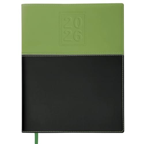 2026 Planner Calendar, 8"x10" : Includes 14 Months (November 2025 - December 2026) / 2026 Weekly Planner/Weekly Agenda/Monthly Calendar Organizer (Green/Black)