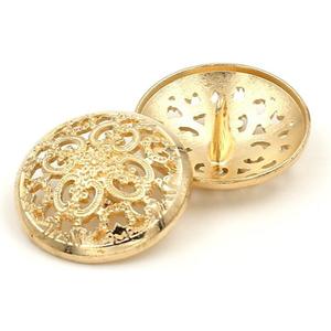 10PCS Clothes Button - Retro Hollow Sewing Button Shank Round Shaped Metal Button Set for Men Women Blazer, Coat, Uniform, Shirt, Suit and Jacket (Gold, 25mm)