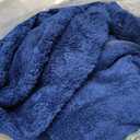 Wearable Blanket Hoodie for Women - Oversized Hooded Blanket for Adults Cozy Christmas Birthday Gifts for Mom Dad Fluffy Plush Blanket Sweatshirt Navy Blue (Adults Extra Long)