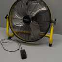 Tech Drive High Velocity Floor Fan,18 inch Heavy Duty Metal Industrial Fans,3 Powerful Speed,360 Adjustable Tilting and All Metal Construction, Black